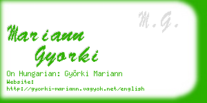 mariann gyorki business card